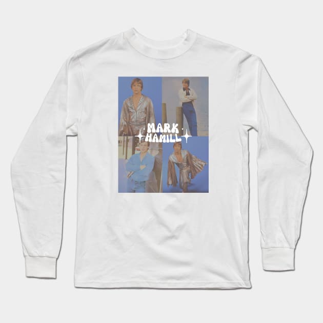 groovy aesthetic mark hamill  (perfect for your average luke skywalker stan) • star wars cast collection Long Sleeve T-Shirt by shopanniekat